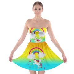 Unicorn Einhorn Licorne Strapless Bra Top Dress by gasi