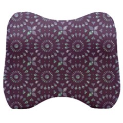 Kaleidoscope Plum Velour Head Support Cushion by Mazipoodles