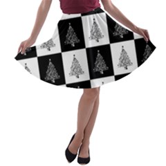 Christmas Tree Xmas Tree A-line Skater Skirt by Uceng