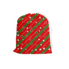 Christmas Paper Star Texture Drawstring Pouch (large) by Uceng