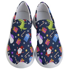 Colorful Funny Christmas Pattern Women s Lightweight Slip Ons by Uceng