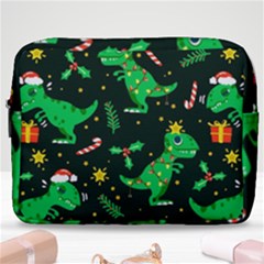 Christmas Funny Pattern Dinosaurs Make Up Pouch (large) by Uceng