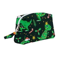 Christmas Funny Pattern Dinosaurs Wristlet Pouch Bag (medium) by Uceng