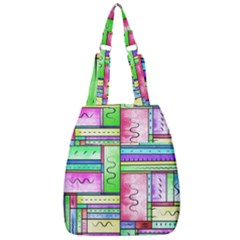 Colorful Pattern Center Zip Backpack by gasi