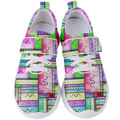 Colorful Pattern Women s Velcro Strap Shoes by gasi