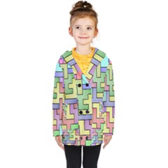 Colorful Stylish Design Kids  Double Breasted Button Coat by gasi