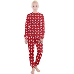 White Christmas Tree Red Women s Lounge Set by TetiBright