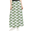 Funny Frog Cartoon Drawing Motif Pattern Maxi Chiffon Skirt View1