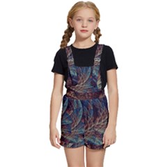 Fractal Abstract Art Kids  Short Overalls by Ravend