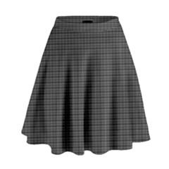 Small Grey Black Plaid High Waist Skirt by violetheavensky