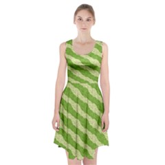 Textured Green Circles Pattern Racerback Midi Dress by FunDressesShop