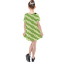 Textured Green Circles Pattern Kids  Simple Cotton Dress View2