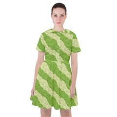 Textured Green Circles Pattern Sailor Dress by FunDressesShop