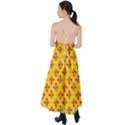 Flowers Shapes on yellow Tie Back Maxi Dress View2