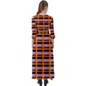 Purple and black Rectangles orange Button Up Boho Maxi Dress View2