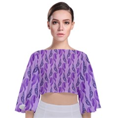 Unicorn Butterfly Tie Back Butterfly Sleeve Chiffon Top by Sparkle