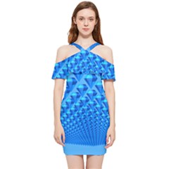 Diamond Pattern Shoulder Frill Bodycon Summer Dress by Sparkle