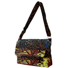 Colorful Verona Olive Tree Full Print Messenger Bag (l) by ConteMonfrey