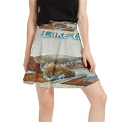 Malcesine Castle On Lake Garda Waistband Skirt by ConteMonfrey