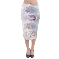 There`s Not Such A Thing As Too Much Garlic! Velvet Midi Pencil Skirt by ConteMonfrey