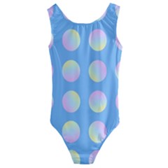 Abstract Stylish Design Pattern Blue Kids  Cut-out Back One Piece Swimsuit by brightlightarts