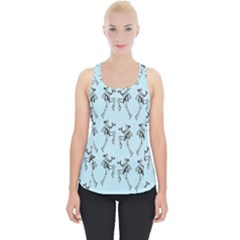 Jogging Lady On Blue Piece Up Tank Top by TetiBright