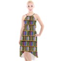 Books On A Shelf High-Low Halter Chiffon Dress  View1