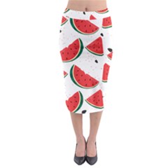 Watermelon Seamless Pattern Midi Pencil Skirt by Jancukart