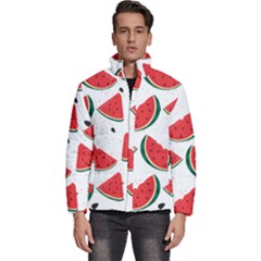 Watermelon Seamless Pattern Men s Puffer Bubble Jacket Coat by Jancukart