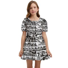 Old Civilization Kids  Short Sleeve Dolly Dress by ConteMonfrey