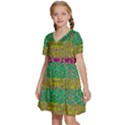 Rainbow Landscape With A Beautiful Silver Star So Decorative Kids  Short Sleeve Tiered Mini Dress View2