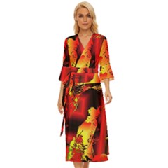 Red Light Ii Midsummer Wrap Dress by MRNStudios