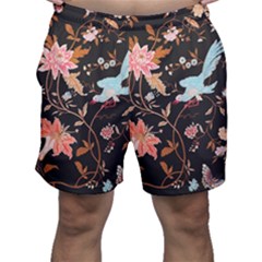 Vintage Floral Pattern Men s Shorts