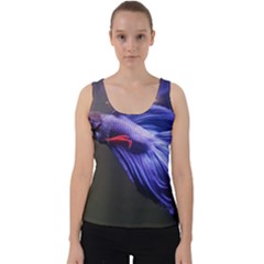 Betta Fish Photo And Wallpaper Cute Betta Fish Pictures Velvet Tank Top by StoreofSuccess