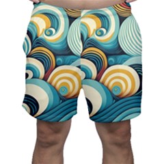 Waves Ocean Sea Abstract Whimsical (1) Men s Shorts