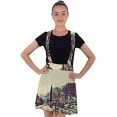 On The Way To Lake Garda, Italy  Velvet Suspender Skater Skirt by ConteMonfrey