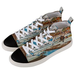 Alone On Gardasee, Italy  Men s Mid-top Canvas Sneakers by ConteMonfrey