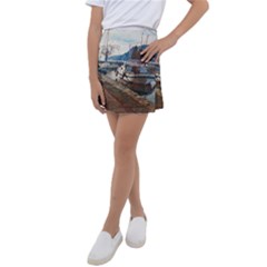 Boats On Gardasee, Italy  Kids  Tennis Skirt by ConteMonfrey