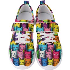 Cats Cat Cute Animal Rainbow Pattern Colorful Men s Velcro Strap Shoes by Jancukart