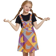 Chickens Pixel Pattern - Version 1b Kids  Apron Dress by wagnerps