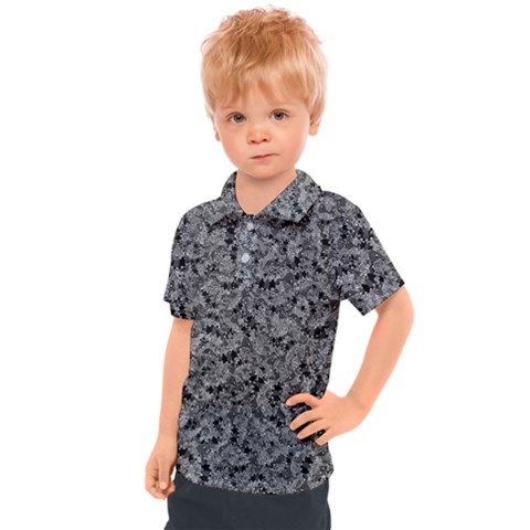 Weird Monster Reptile Drawing Motif Pattern Kids  Polo Tee by dflcprintsclothing