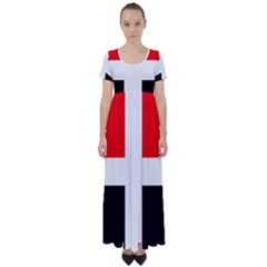 Arpitania Flag High Waist Short Sleeve Maxi Dress by tony4urban