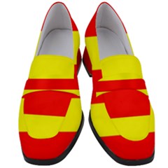 Aust Agder Flag Women s Chunky Heel Loafers by tony4urban