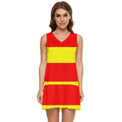 Aust Agder Flag Tiered Sleeveless Mini Dress by tony4urban