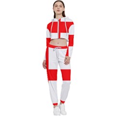 Bologna Flag Cropped Zip Up Lounge Set by tony4urban