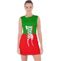 Avar People Lace Up Front Bodycon Dress View1