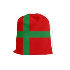 Bornholm Denmark Flag Drawstring Pouch (large) by tony4urban