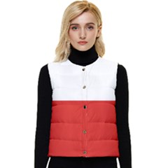 Banskobystricky Flag Women s Short Button Up Puffer Vest by tony4urban