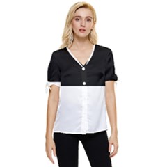 Fribourg Bow Sleeve Button Up Top by tony4urban