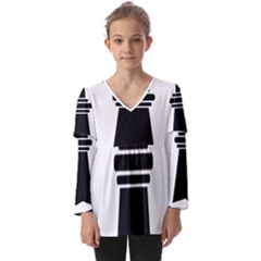 Basel Stadt Kids  V Neck Casual Top by tony4urban